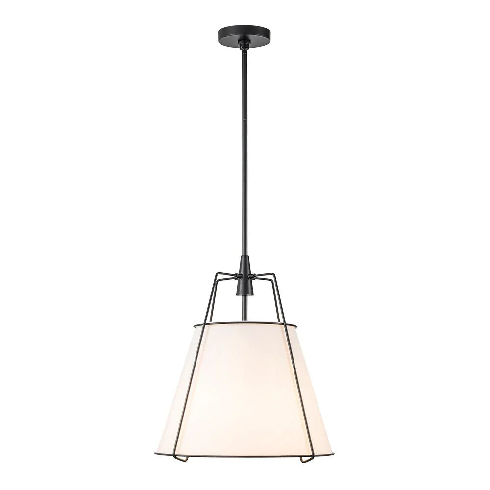 Enzo Modern Linen Tapered Cone Pendant Light