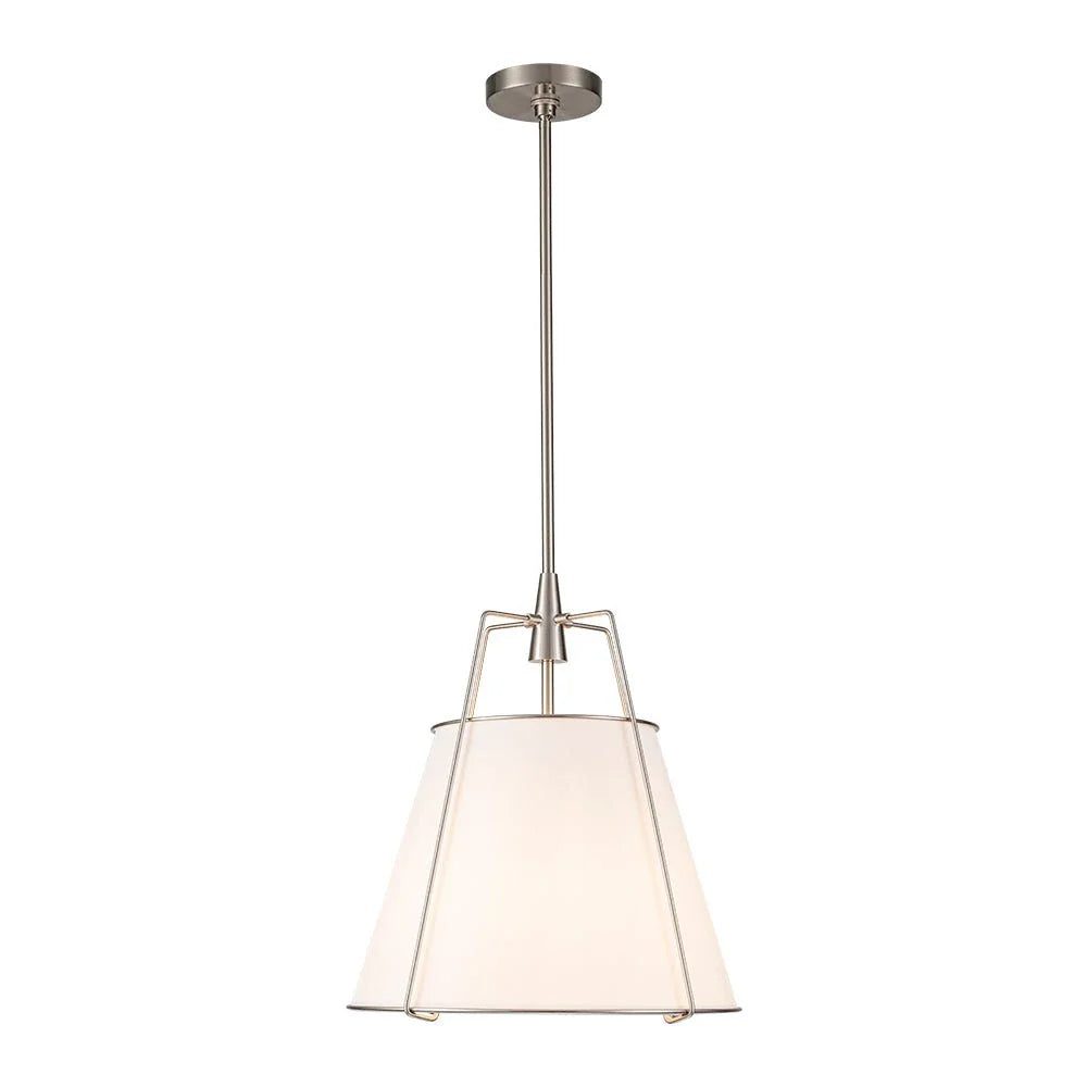 Enzo Modern Linen Tapered Cone Pendant Light