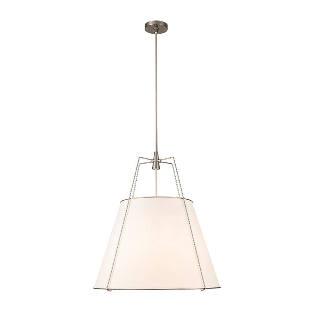 Enzo Modern Linen Tapered Cone Pendant Light