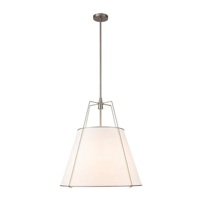 Contemporary Linen Tapered Cone Pendant Light