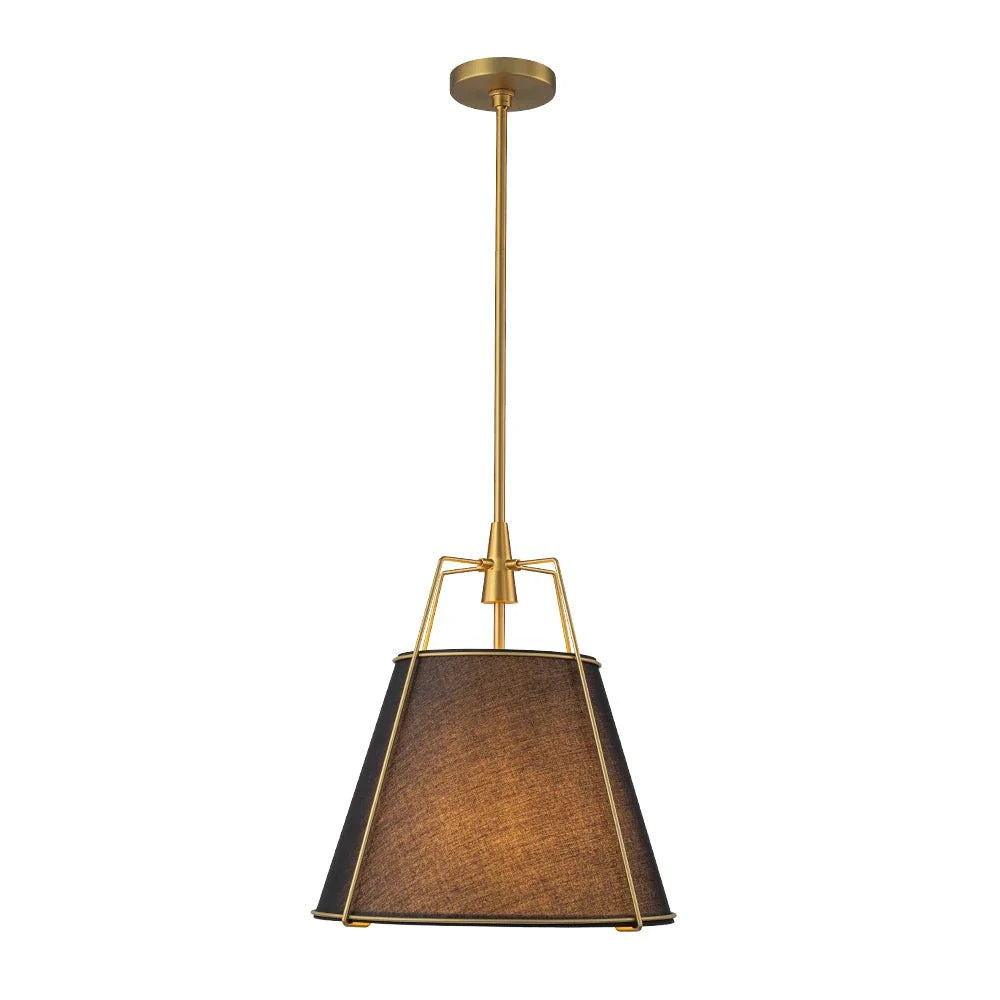 Enzo Modern Linen Tapered Cone Pendant Light