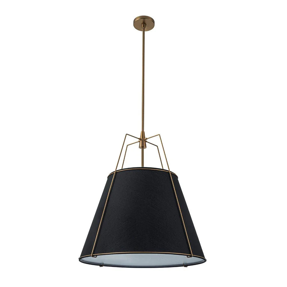 Enzo Modern Linen Tapered Cone Pendant Light
