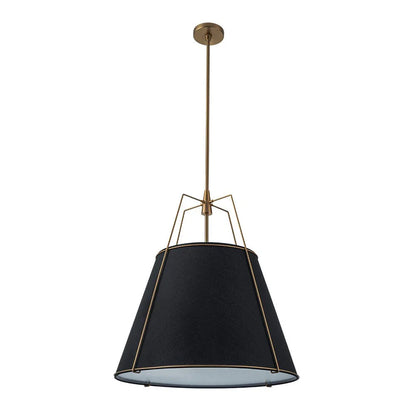 Contemporary Linen Tapered Cone Pendant Light