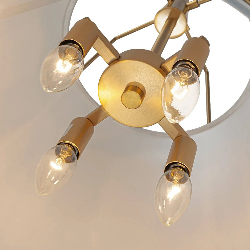 Enzo Modern Linen Tapered Cone Pendant Light