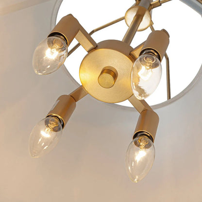 Contemporary Linen Tapered Cone Pendant Light