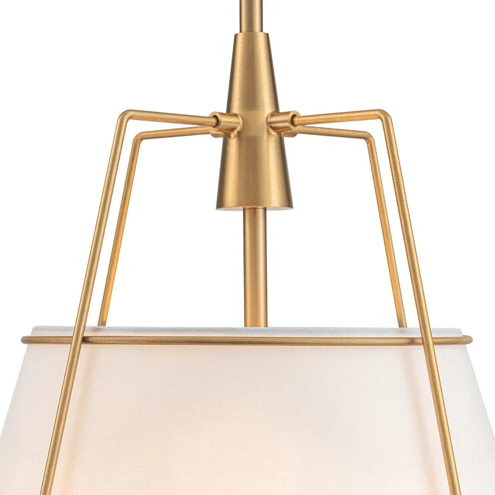 Enzo Modern Linen Tapered Cone Pendant Light