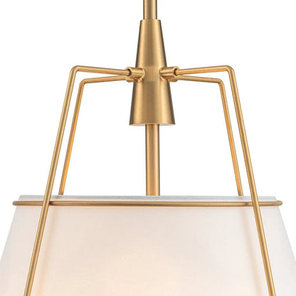 Contemporary Linen Tapered Cone Pendant Light