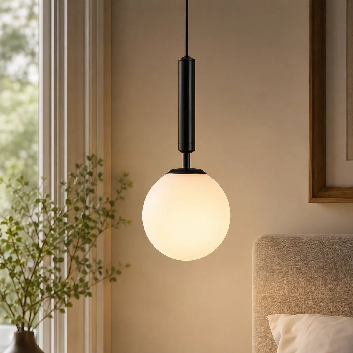 Corin Contemporary Glass Globe Pendant Light