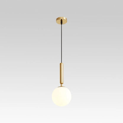 Contemporary Single Globe Glass Pendant Light Fixture