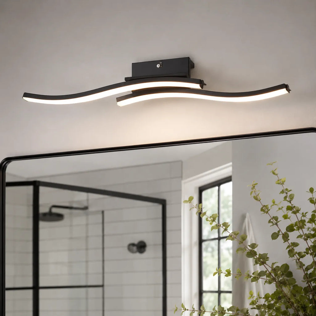 Nadia Modern Wave Integrated LED Semi-Flush Ceiling Light