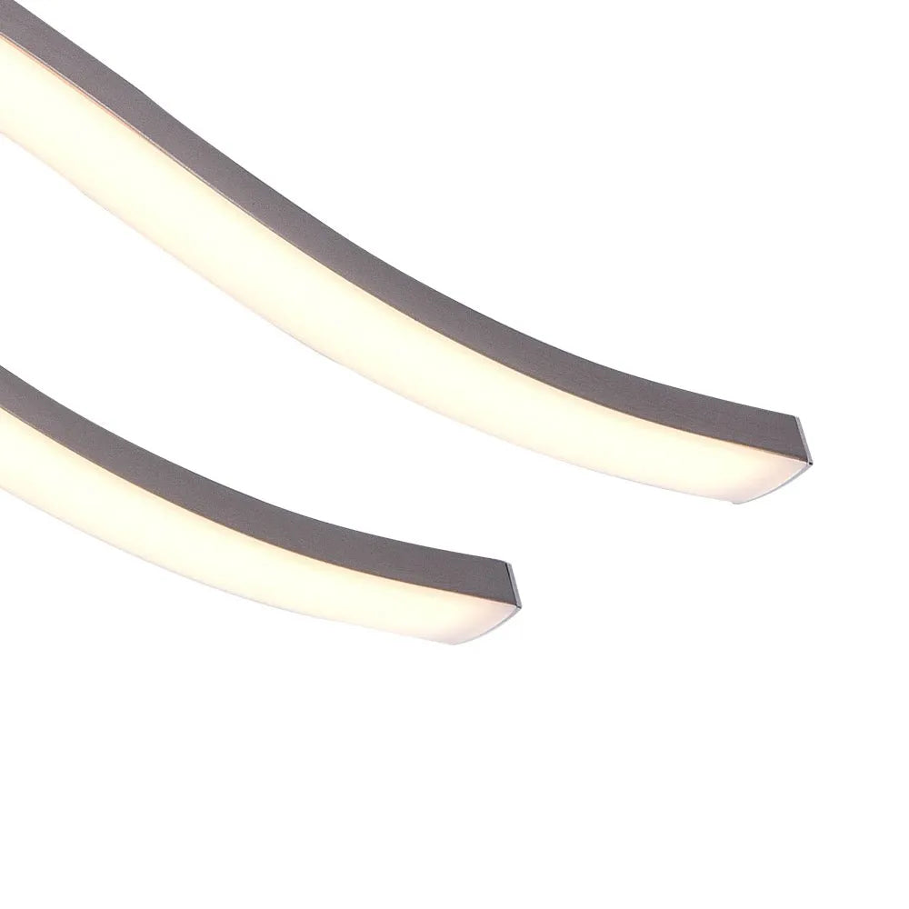 Nadia Modern Wave Integrated LED Semi-Flush Ceiling Light
