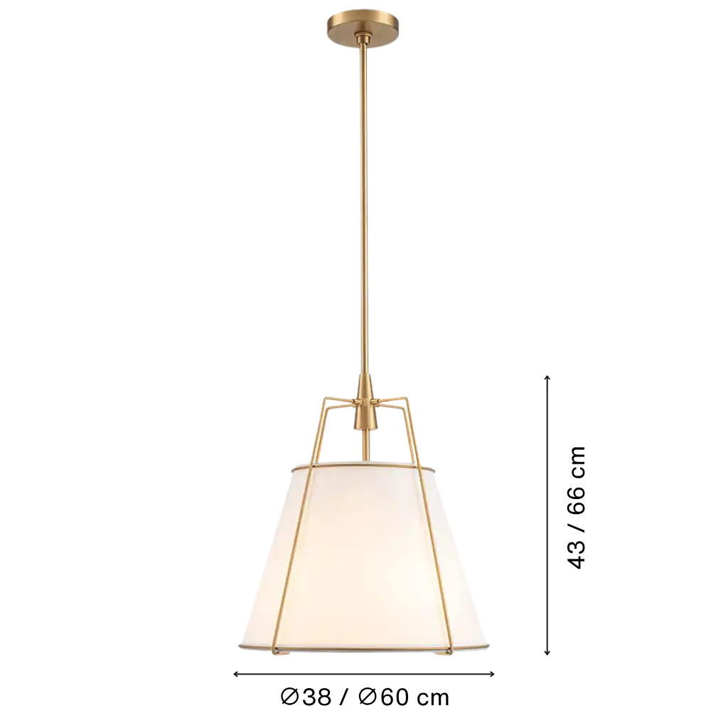 Contemporary Linen Tapered Cone Pendant Light
