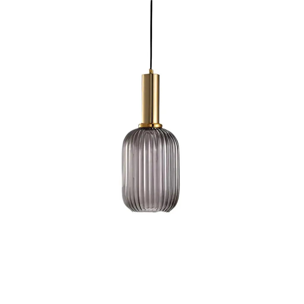 Cordial Art Deco Fluted Glass Pendant Light