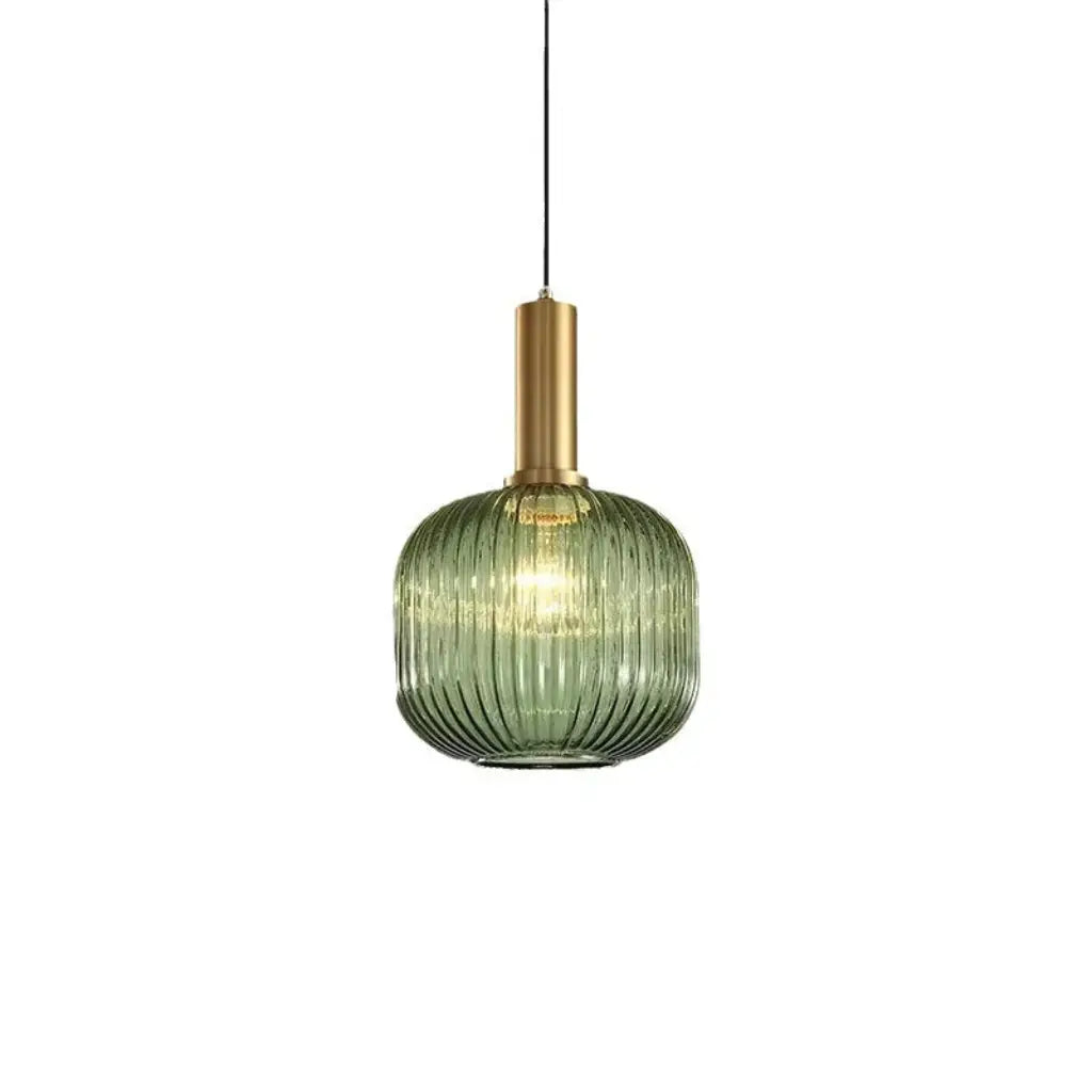 Cordial Art Deco Fluted Glass Pendant Light