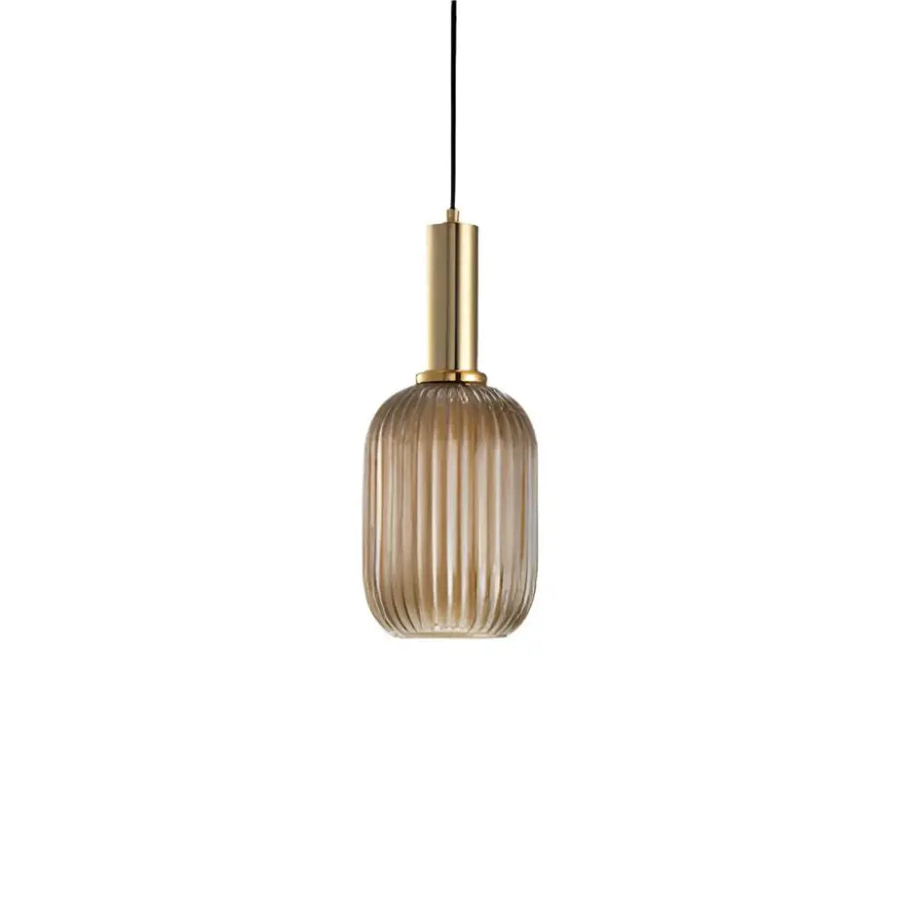 Cordial Art Deco Fluted Glass Pendant Light