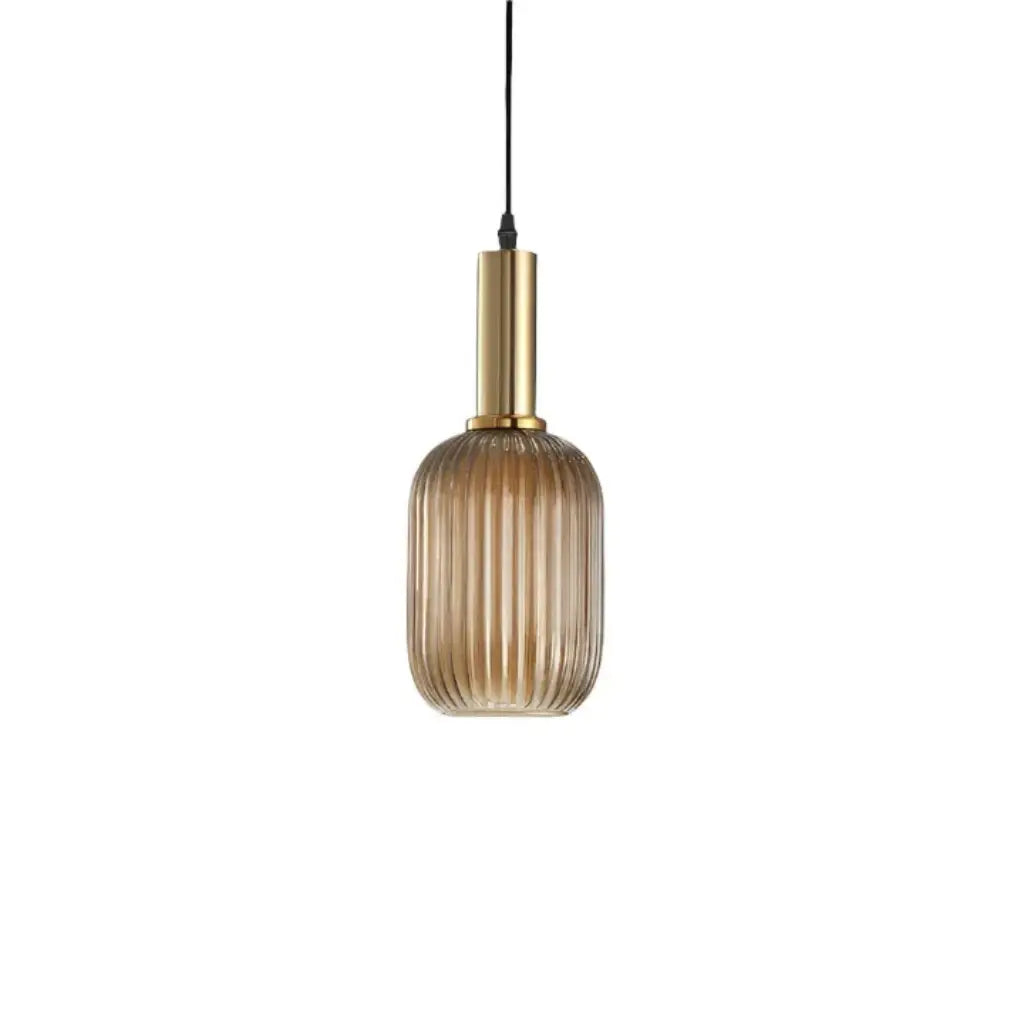 Cordial Art Deco Fluted Glass Pendant Light