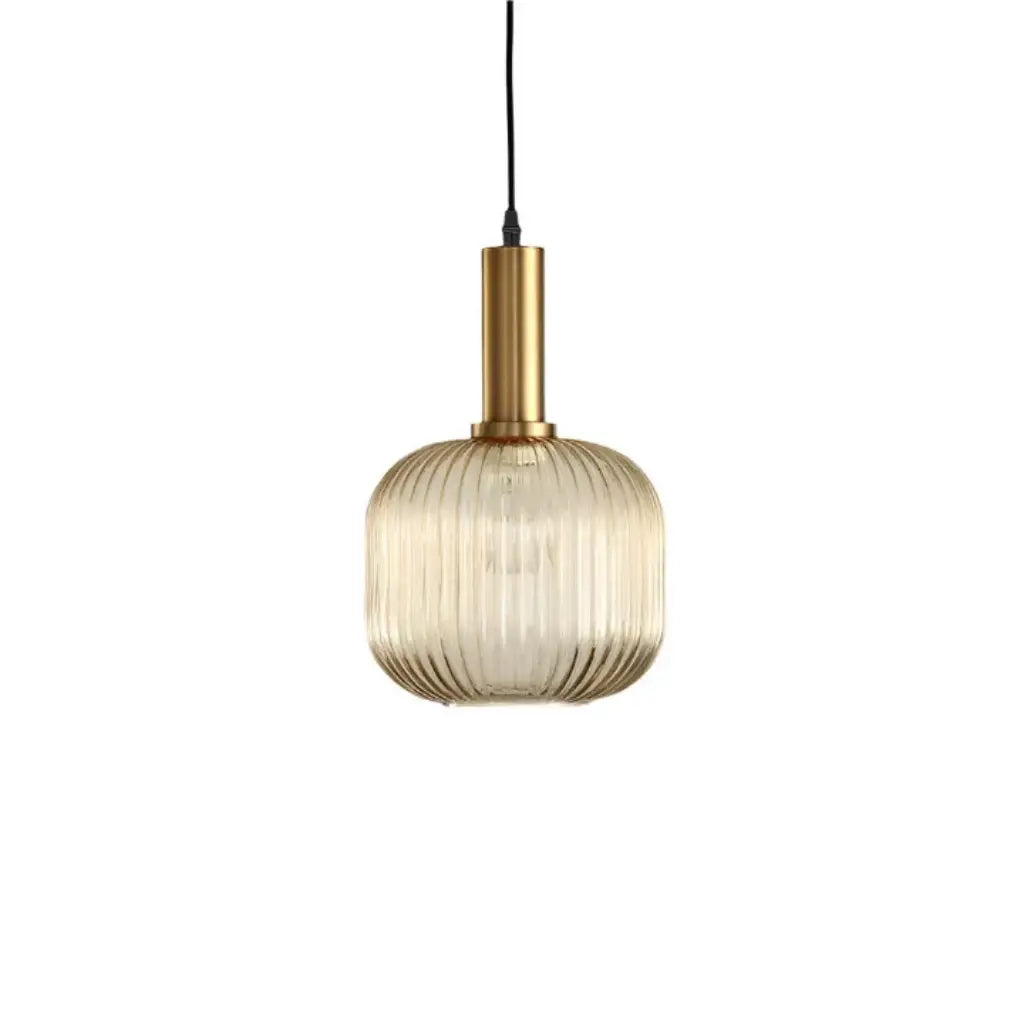 Cordial Art Deco Fluted Glass Pendant Light