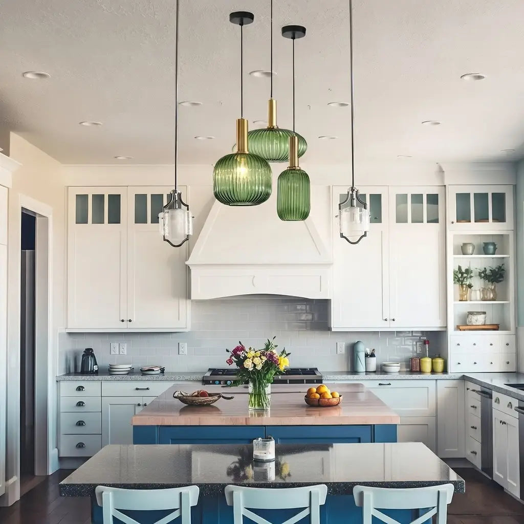 Cordial Art Deco Fluted Glass Pendant Light