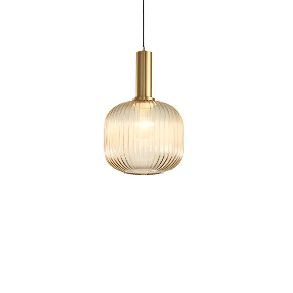 Cordial Art Deco Fluted Glass Pendant Light