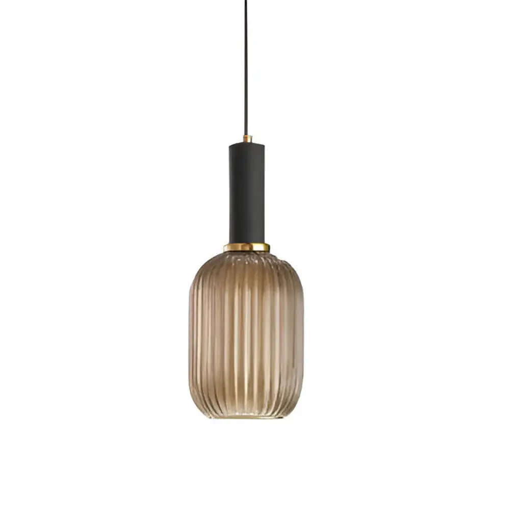 Cordial Art Deco Fluted Glass Pendant Light