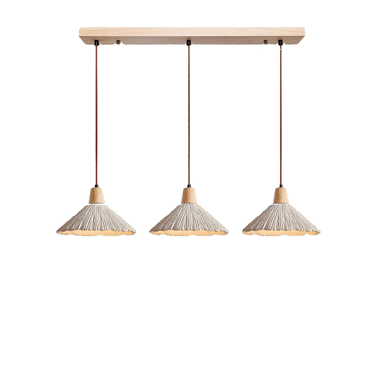 Arien Wabi-Sabi Cement & Wood Pendant Light