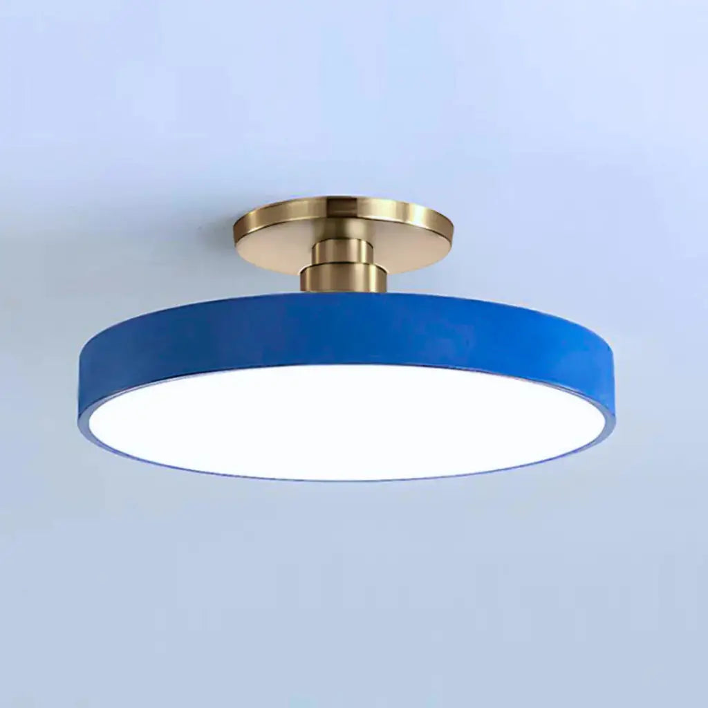 Datum Modern Drum LED Flush Mount Ceiling Light