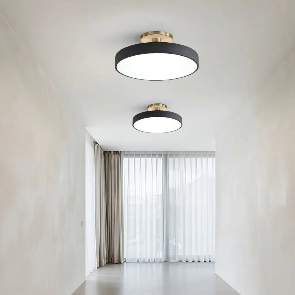 Datum Modern Drum LED Flush Mount Ceiling Light