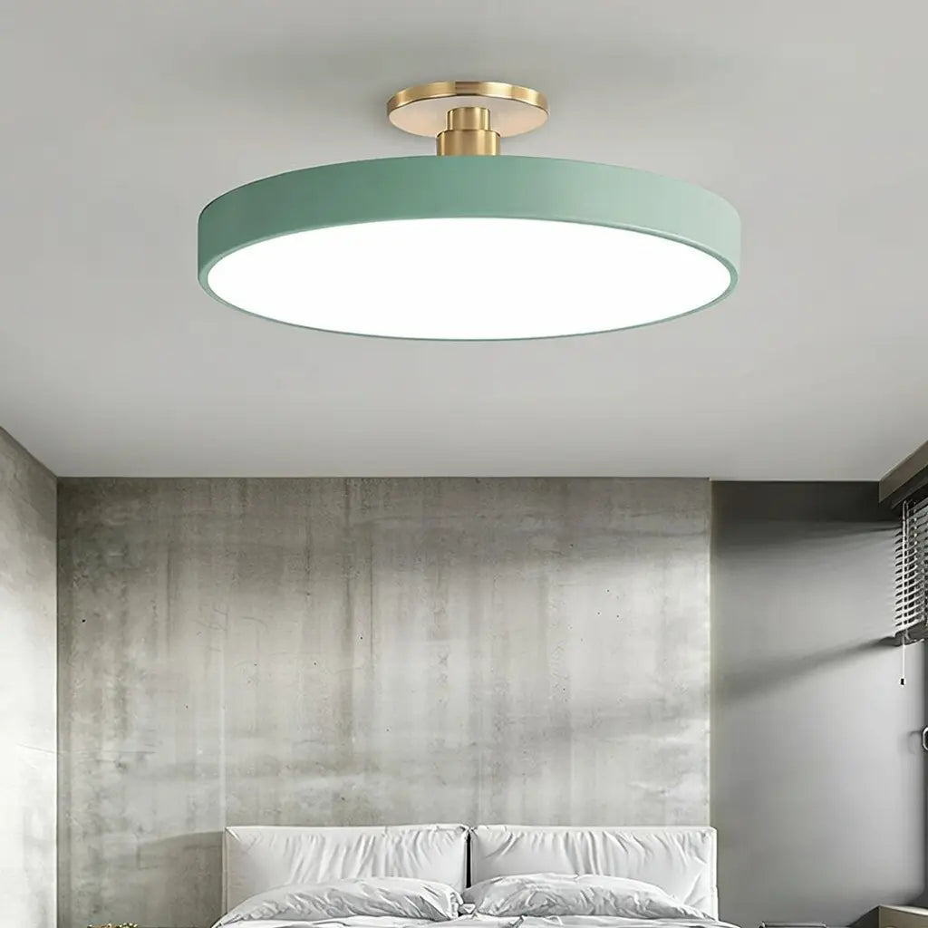 Datum Modern Drum LED Flush Mount Ceiling Light