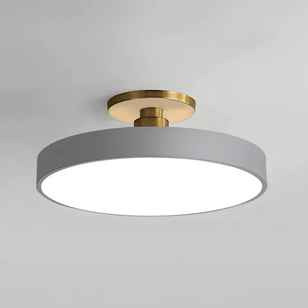 Datum Modern Drum LED Flush Mount Ceiling Light