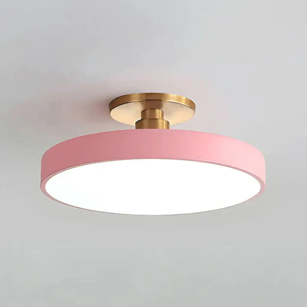Datum Modern Drum LED Flush Mount Ceiling Light