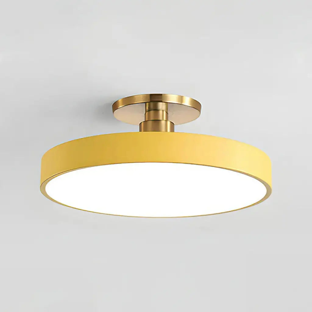 Datum Modern Drum LED Flush Mount Ceiling Light