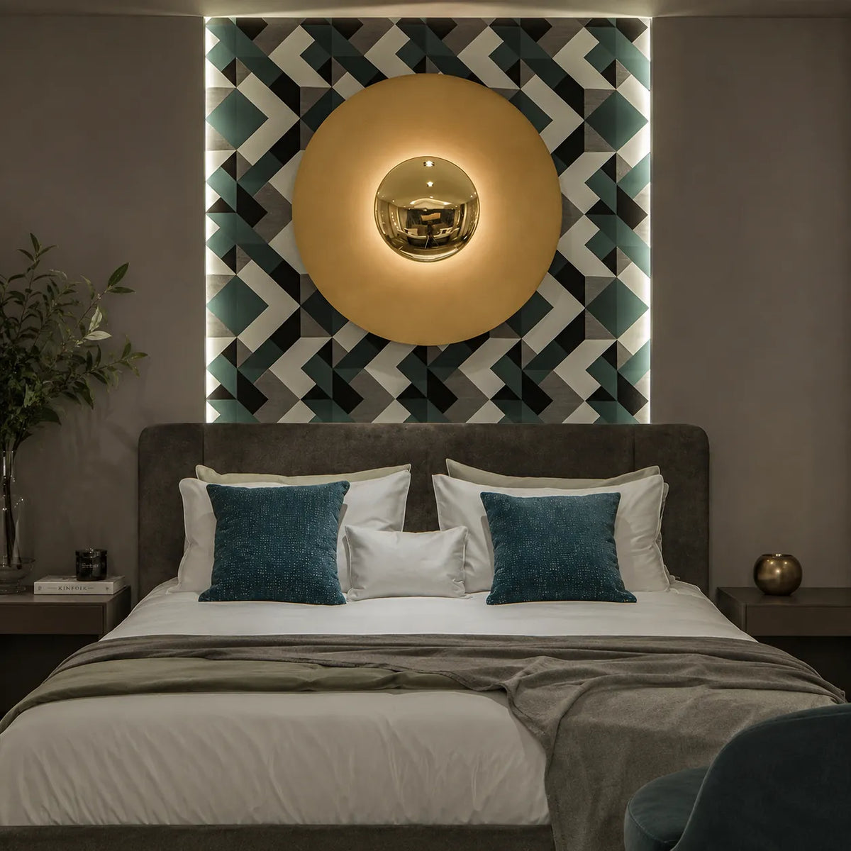 Raisa Nordic Round Metal LED Wall Light