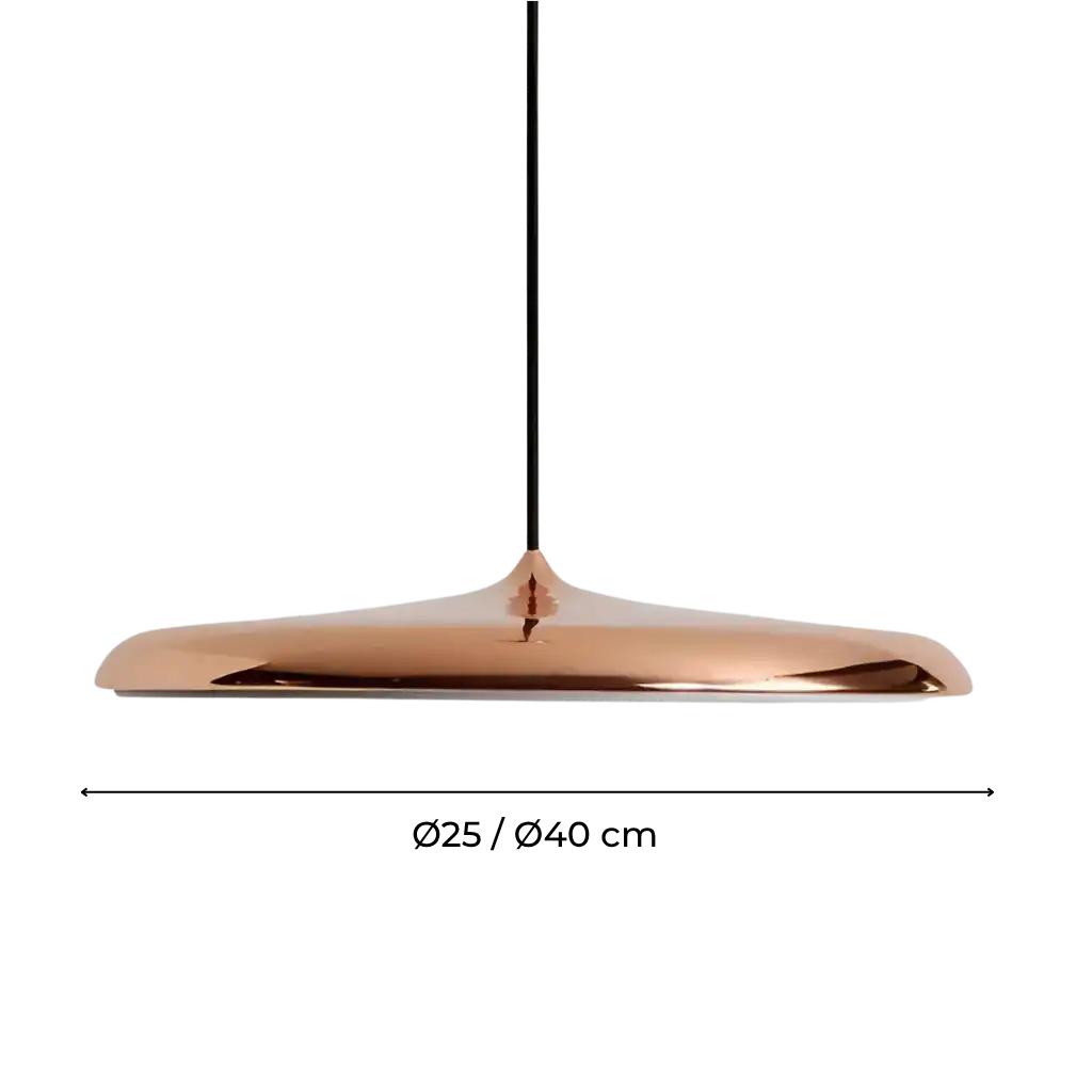 Disc Pendant Light with Sleek Metallic Finish