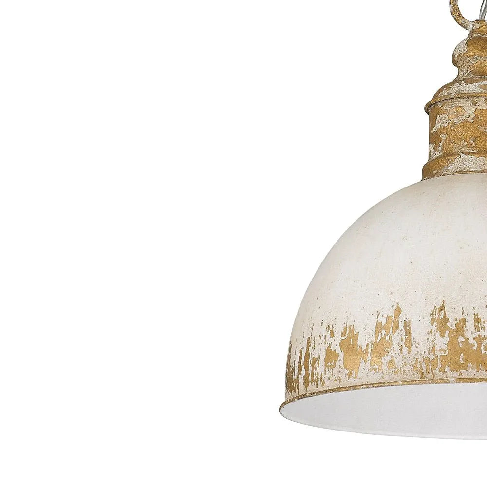 Nadine Vintage Brass Patina Dome Pendant Light