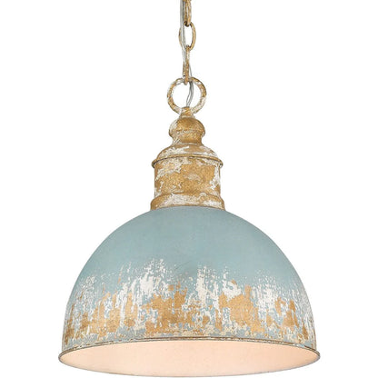 Distressed Coastal Dome Pendant Light