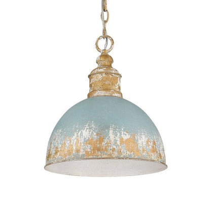 Distressed Coastal Dome Pendant Light