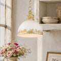 Nadine Vintage Brass Patina Dome Pendant Light