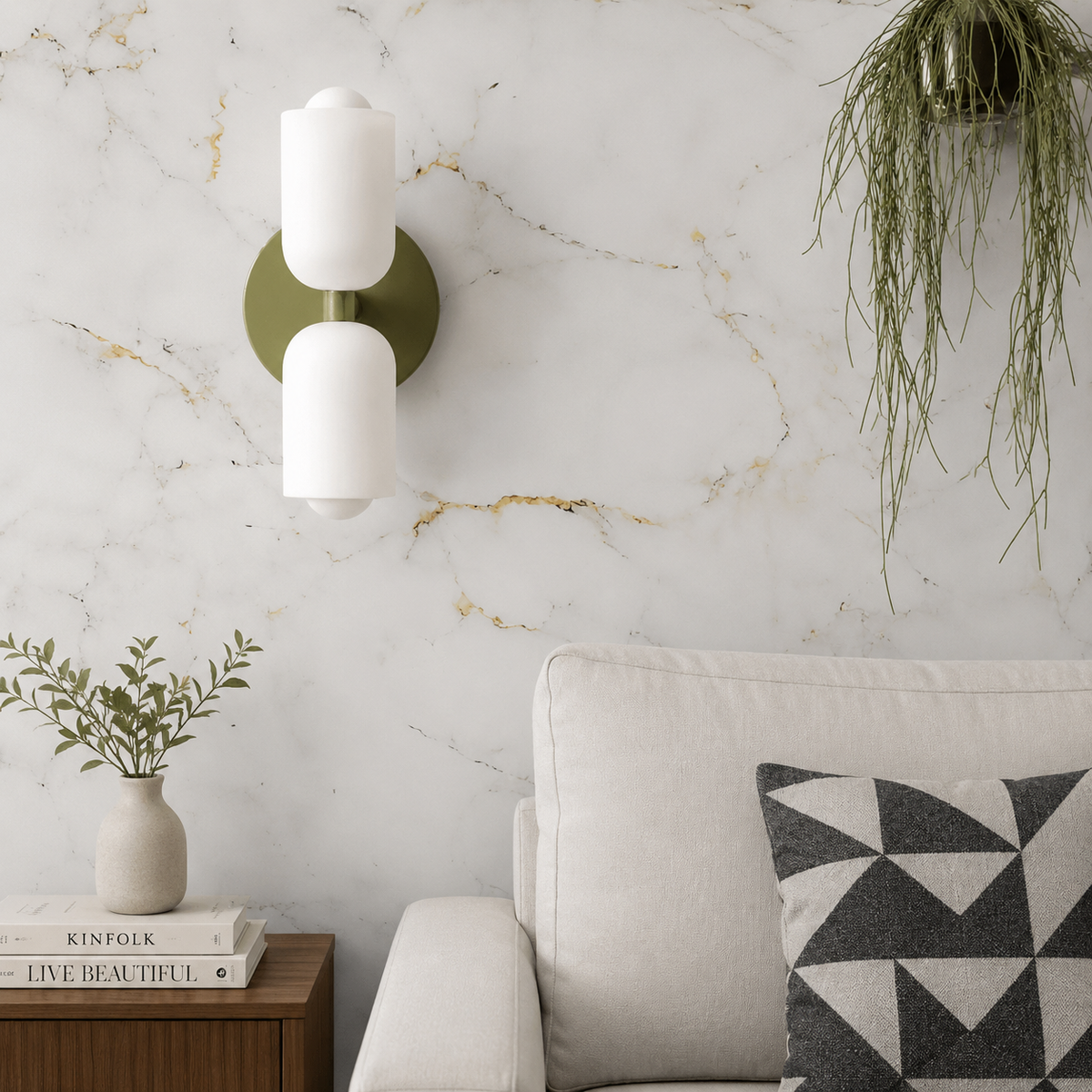 Cillian Modern Cream Acrylic Up & Down Wall Light