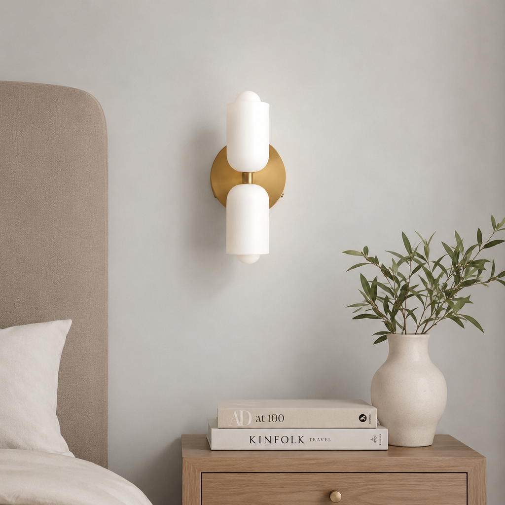 Cillian Modern Cream Acrylic Up & Down Wall Light