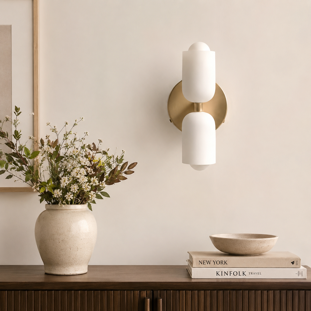 Cillian Modern Cream Acrylic Up & Down Wall Light