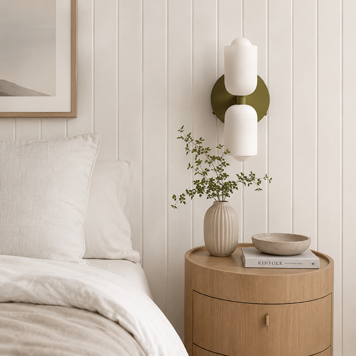 Cillian Modern Cream Acrylic Up & Down Wall Light