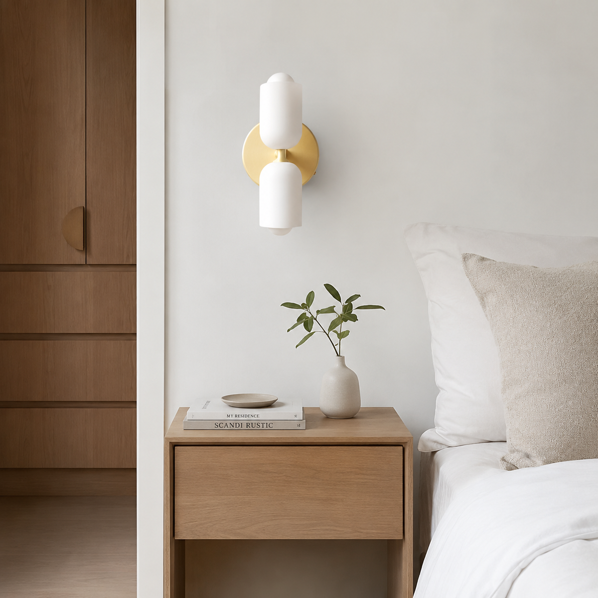 Cillian Modern Cream Acrylic Up & Down Wall Light