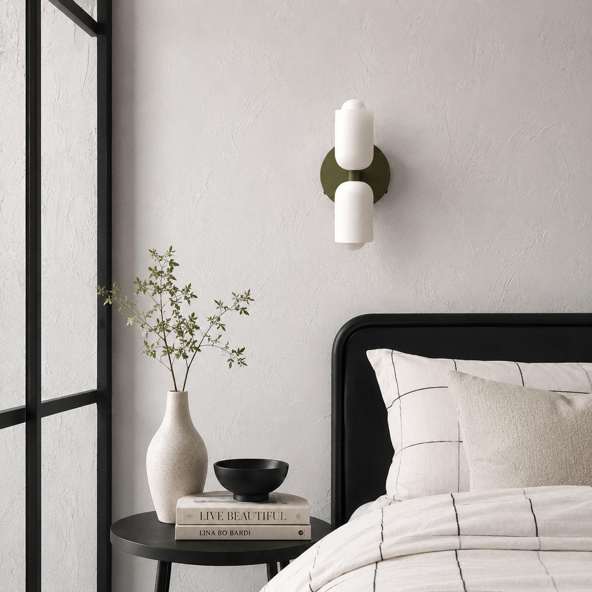 Cillian Modern Cream Acrylic Up & Down Wall Light