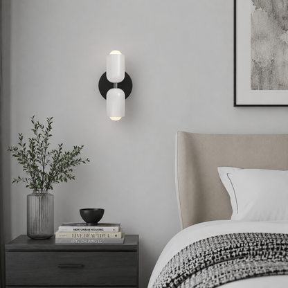 Elegance Cream Acrylic Wall Light with Minimal Metal Base