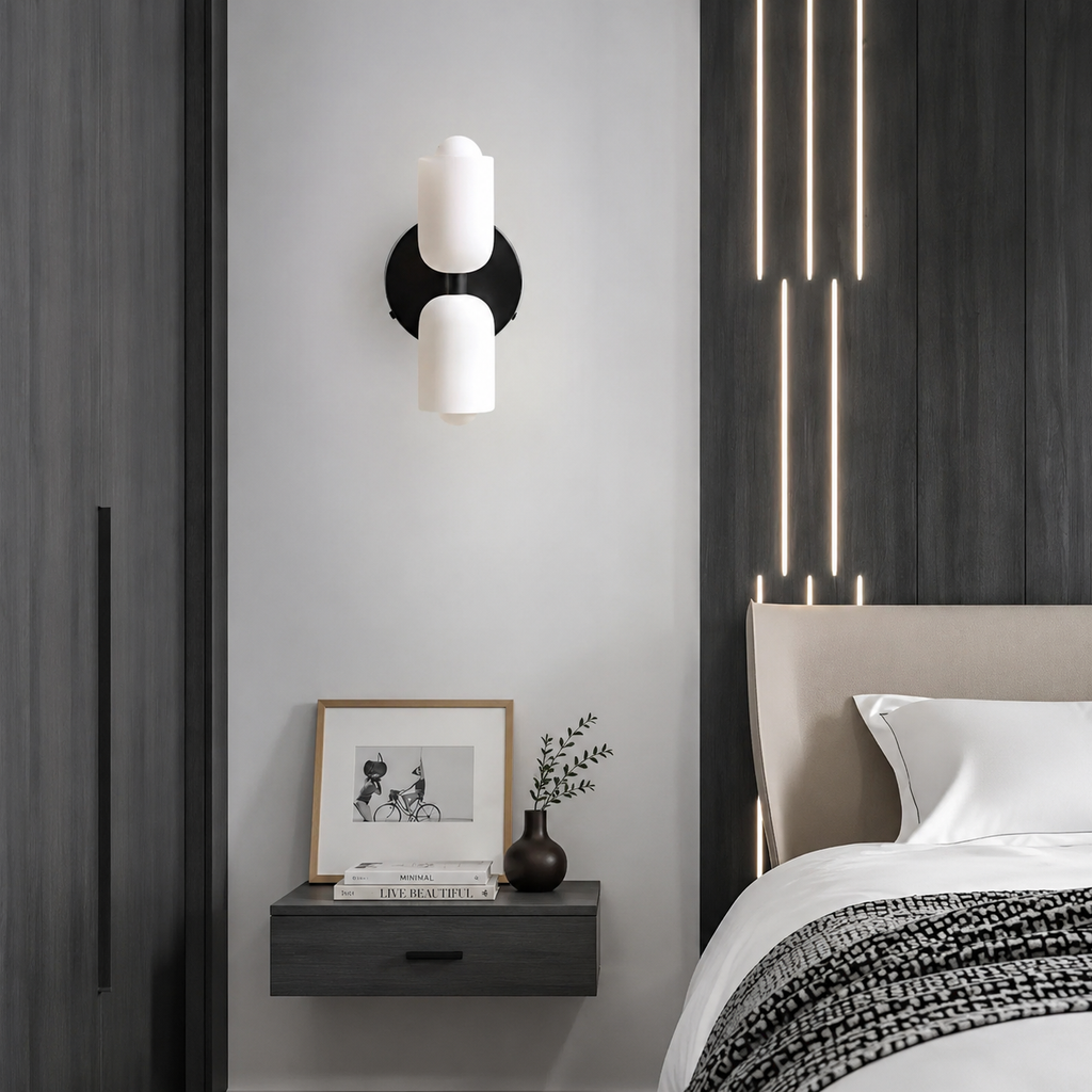 Cillian Modern Cream Acrylic Up & Down Wall Light