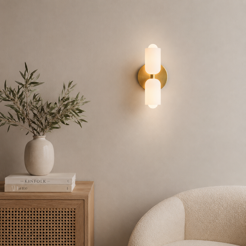 Cillian Modern Cream Acrylic Up & Down Wall Light