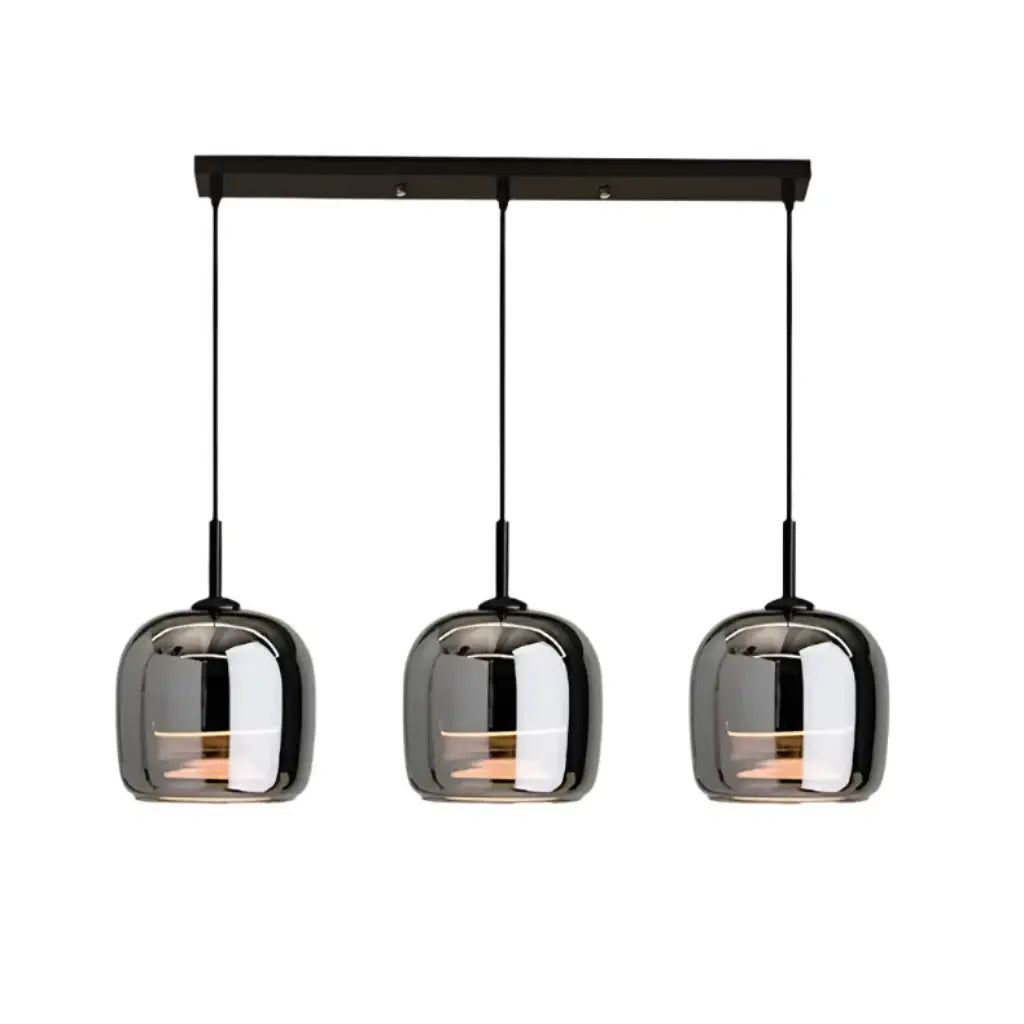 Olivier Modern Smoked Glass Bell LED Pendant Light