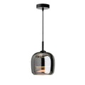 Olivier Modern Smoked Glass Bell LED Pendant Light
