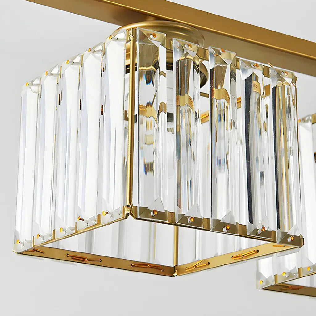 Exhibit Modern Faceted Glass Linear Pendant Light