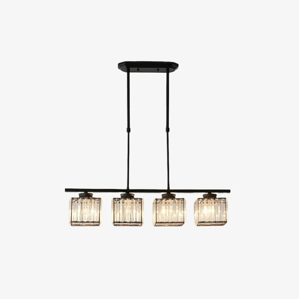 Exhibit Modern Faceted Glass Linear Pendant Light